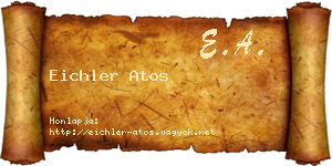 Eichler Atos névjegykártya